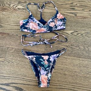 L*Space Forget Me Not Floral Bikini Set, Kristen Top & Jay Bottom, NWT